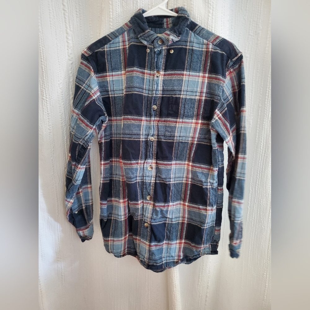 RedHead Blue and Red Plaid Button-Down Shirt
